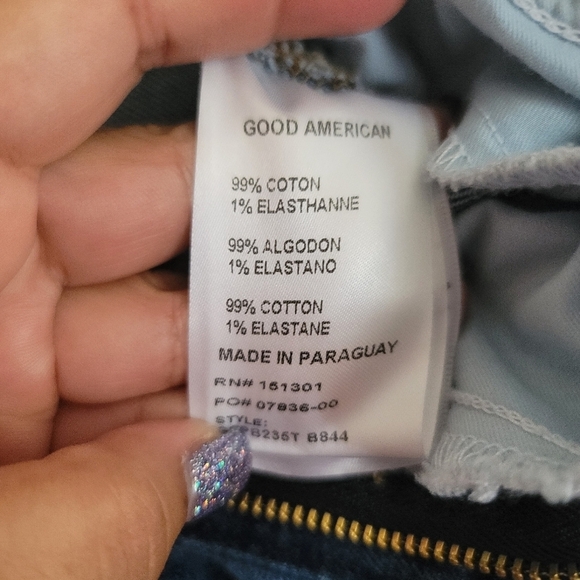 Good American Good Vintage Straight Leg Distressed Jeans  Size 6/28 - Picture 13 of 13